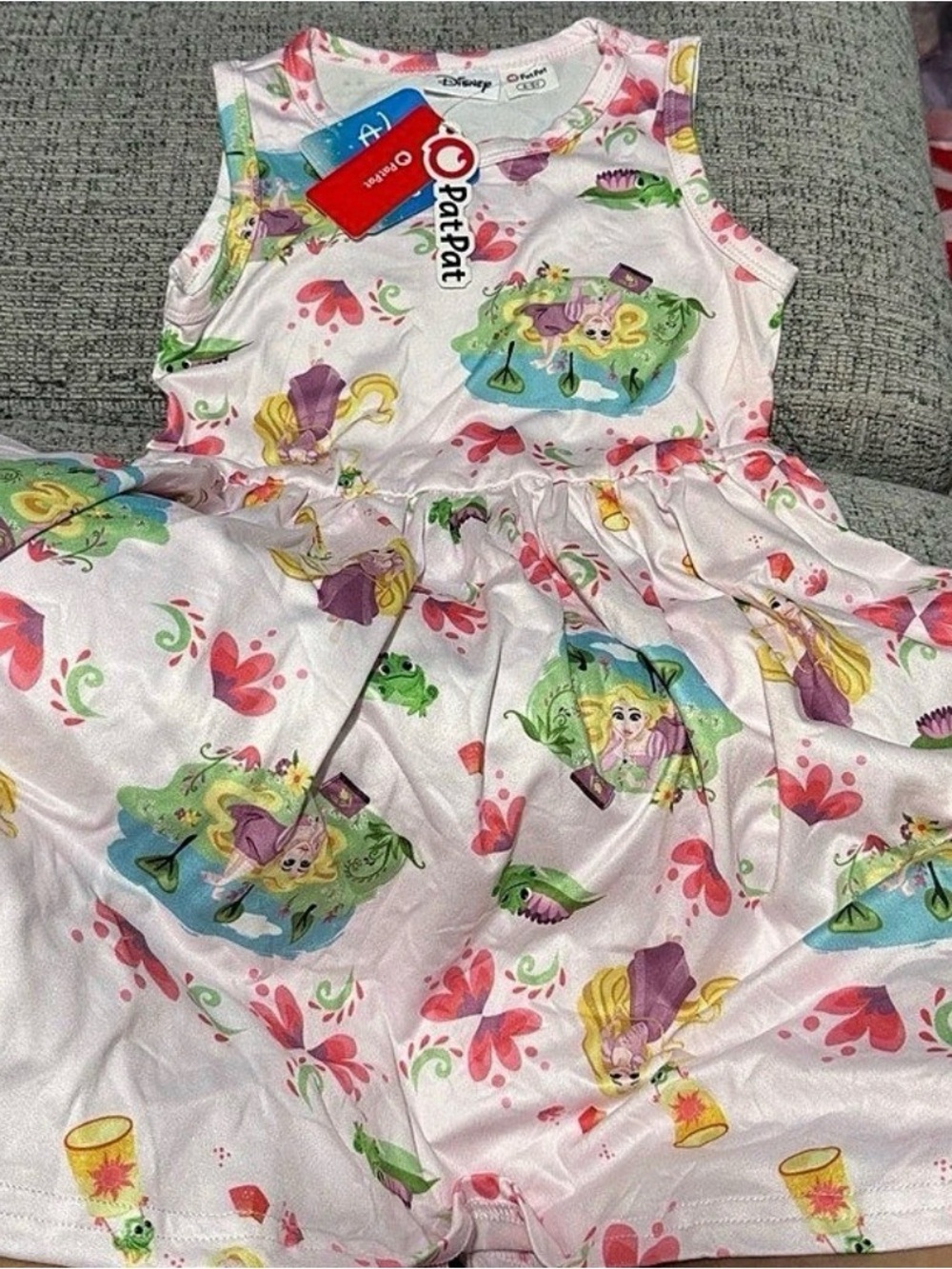 NWT Pat Pat Rapunzel Disney Princess Floral Dress Girls 4T-5T